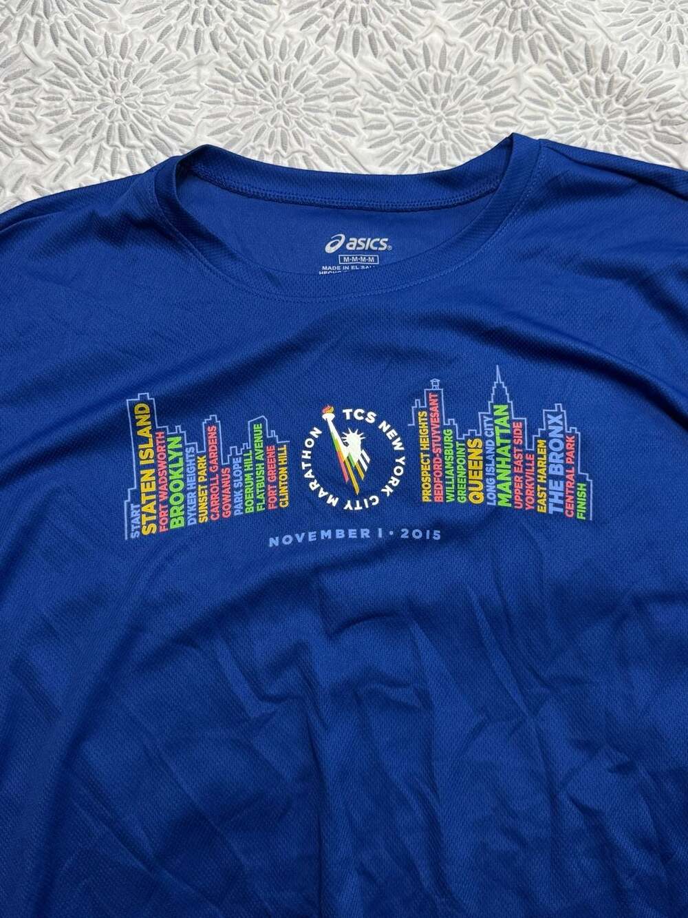 Asics Men’s M TCS New York City Marathon 2015 Long Sleeve Running Shirt